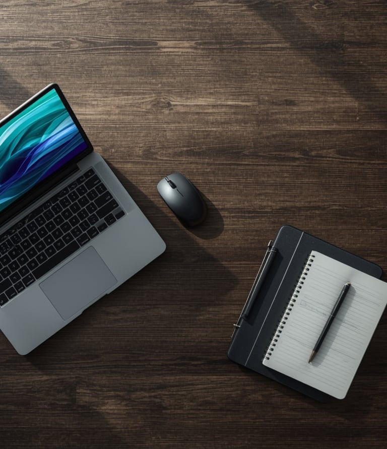 Laptop and documents. How can marketers prove revenue impact? By tr