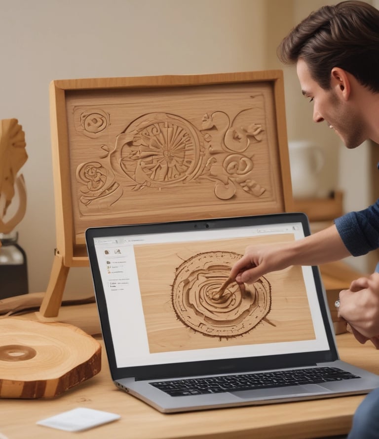 A cozy workspace with a laptop, notebook, and coffee cup, inspiring creativity.