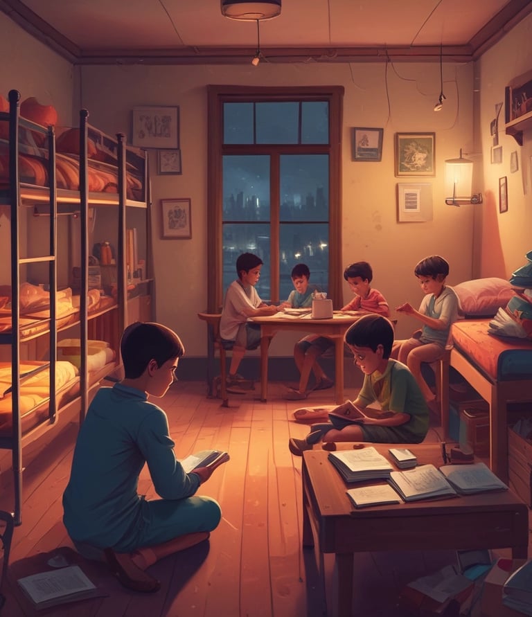 Close-up of a parent and child reviewing a school brochure together, smiling and engaged.