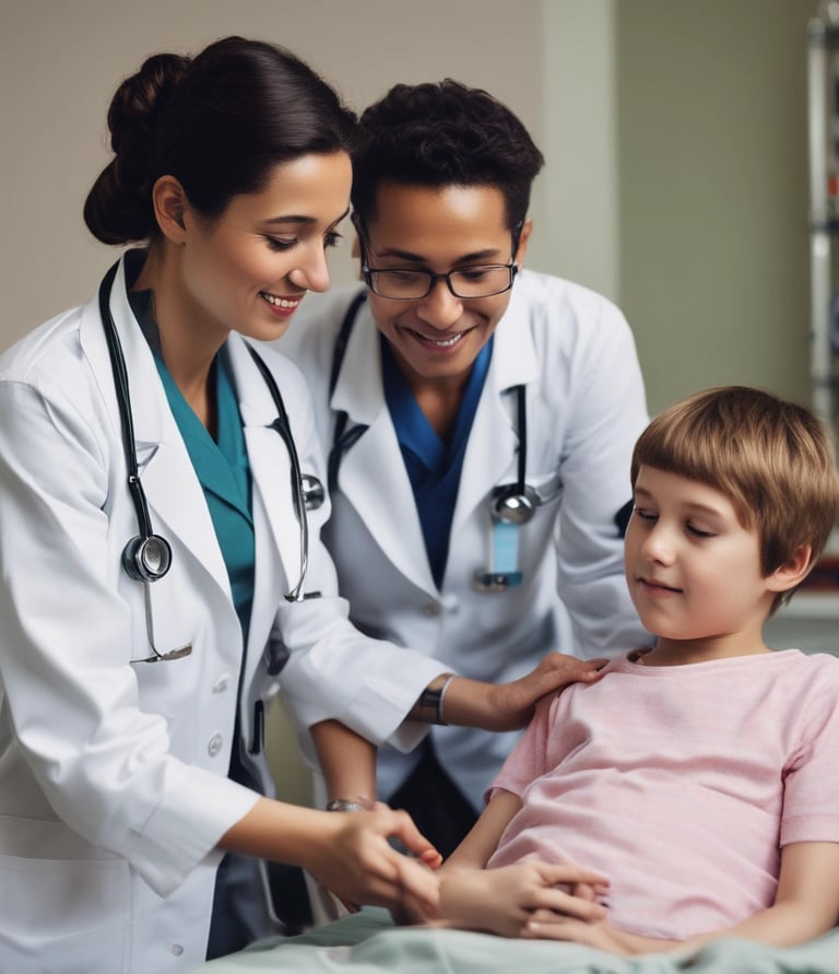 A welcoming clinic reception area with warm lighting and comfortable seating.