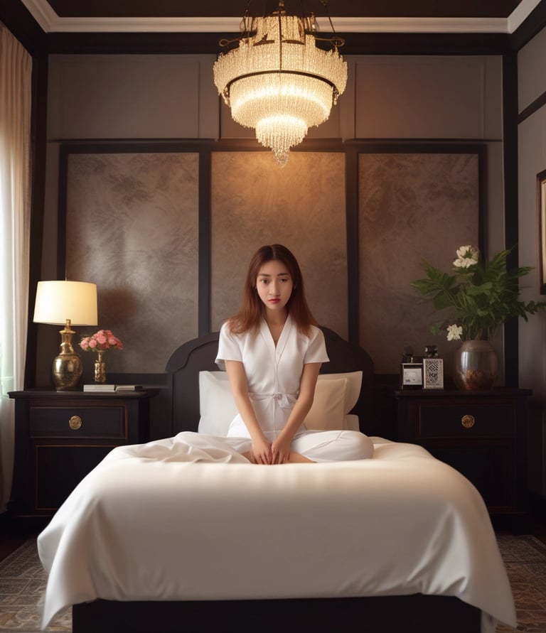 A serene spa setting with calming decor and massage equipment.