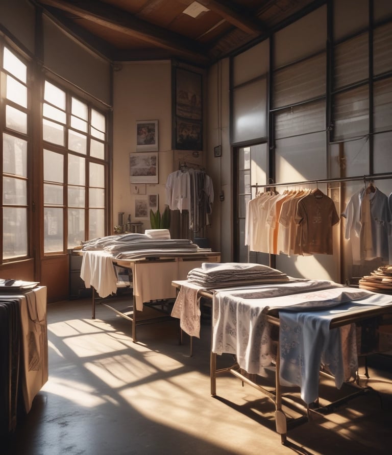 Close-up of a cozy hoodie and tumbler set, both adorned with playful, personalized prints in brand colors.