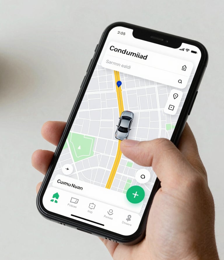 Close-up of a smartphone screen displaying the Deeptrack Brasil tracking app interface