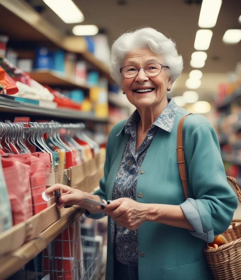A welcoming storefront with shelves stocked with groceries, pet supplies, and household items.