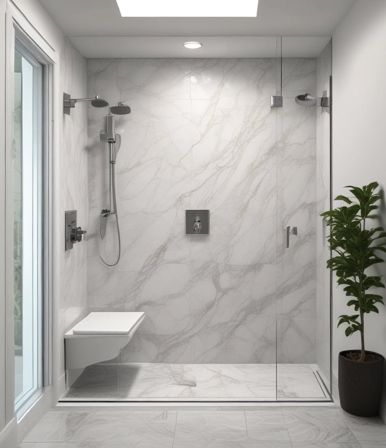 A warehouse filled with stacks of acoustic slat and WPC wall panels ready for delivery.