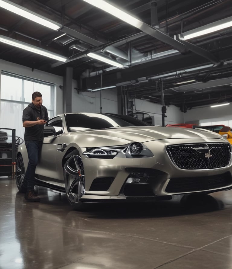 Close-up of a high-end car interior featuring premium leather seats and subtle gold accents.