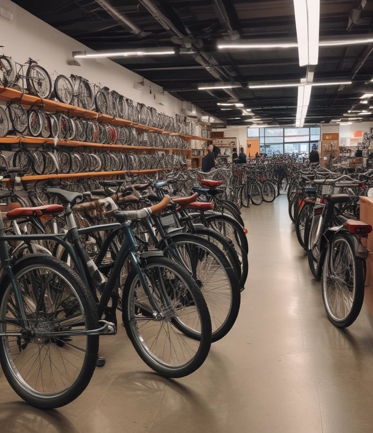 A clean, modern website interface showing a simple and user-friendly bicycle selection page.