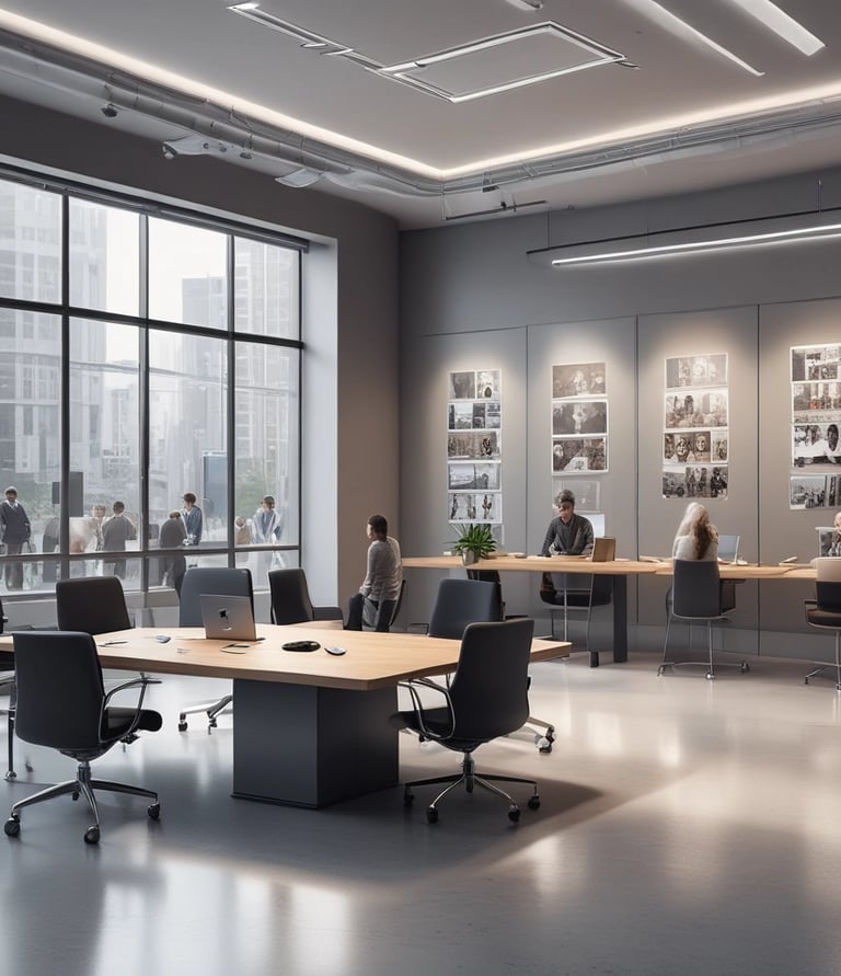 A friendly IT consultant setting up a secure VoIP system in a modern office.
