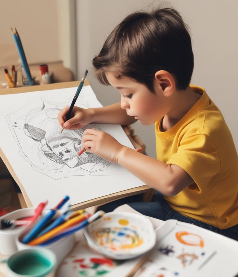 Happy artists proudly holding their medals and certificates from Indian Art Carnival.