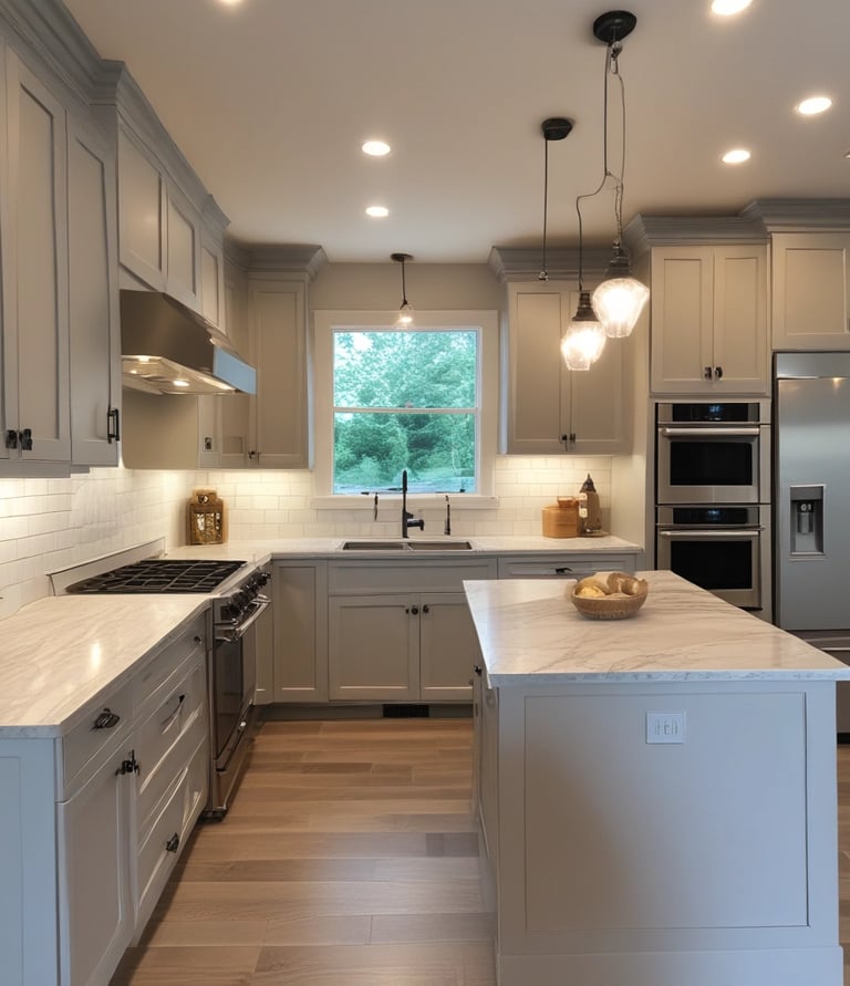 A commercial building lit up at dusk showcasing Power Plus Electric LLC's electrical work.