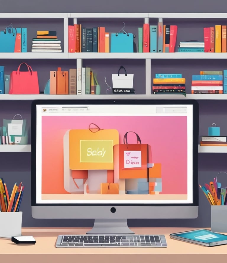 A happy person using a smartphone to read product reviews on a blog.