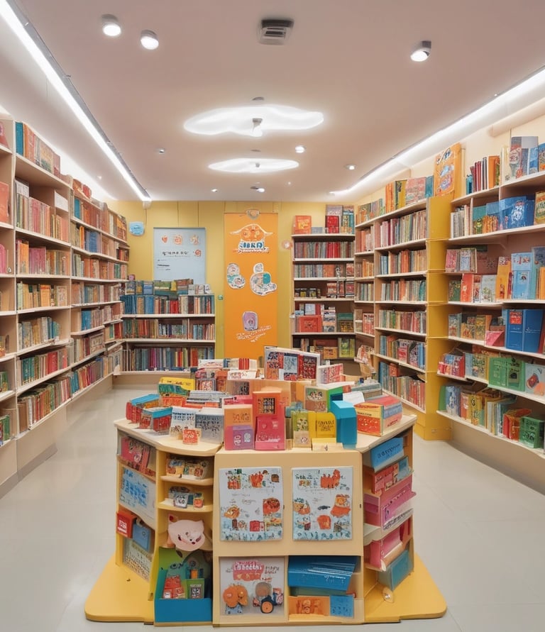 A vibrant display of trendy stationery and school supplies arranged neatly.