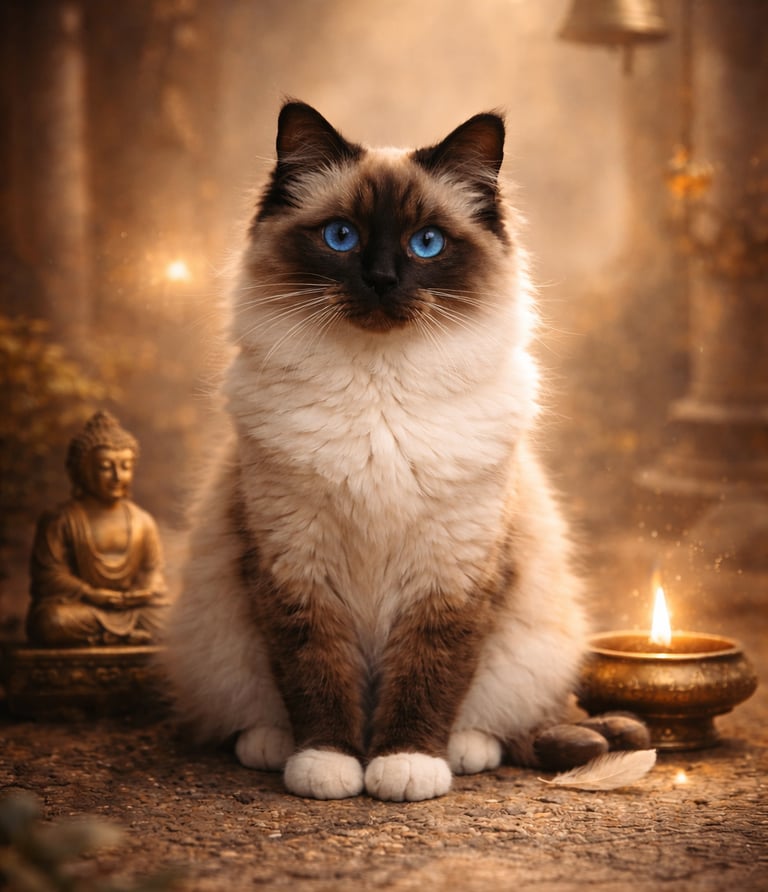 Sacré de Birmanie Seal Point - Légende