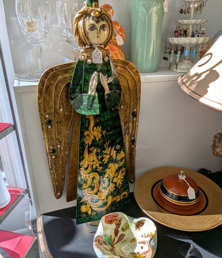 a decorative angel statue
