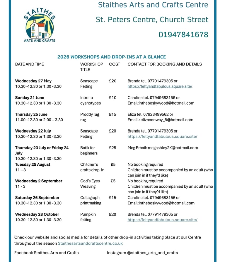 2026 Workshops
