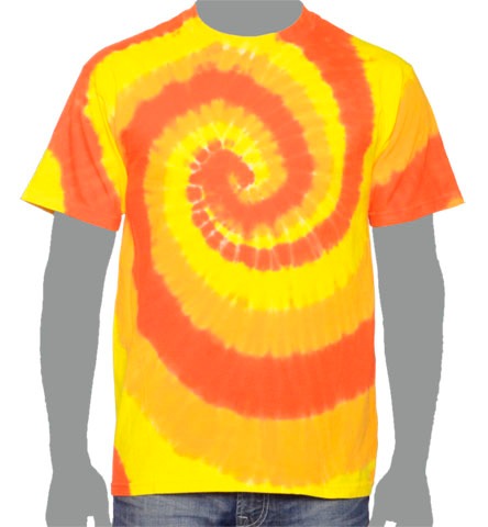 Yellow gold Orange Custom Tie-dye T-shirt
