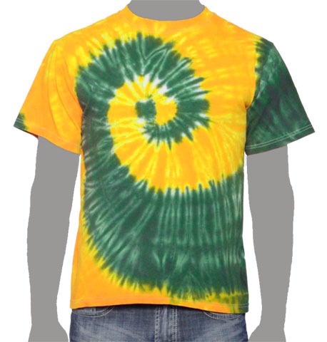 Gold Forest Green Custom Tie-dye T-shirt