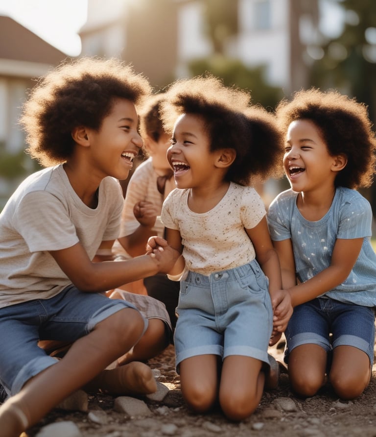 A person is holding a book titled 'College English Creative Communication' in front of their face, while making a peace sign gesture with their hand. The setting appears to be a classroom with wooden desks and several people in the background, slightly blurred.