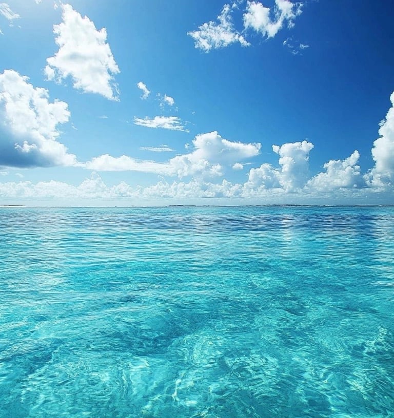 a view of the ocean from the water