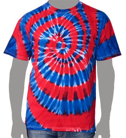 Red White Blue Custom TIe-dye T-Shirt