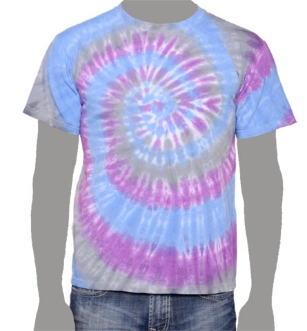 Blue Grey Purple Tie-dye T-shirt 