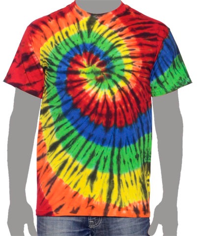 Black Rainbow Tie-dye T-shirt