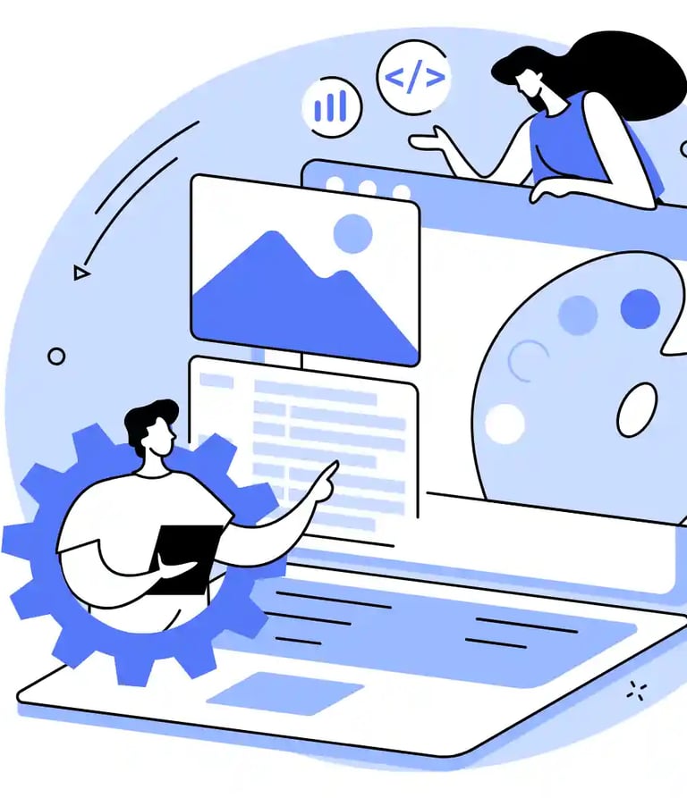 Illustration of local SEO audit and website review