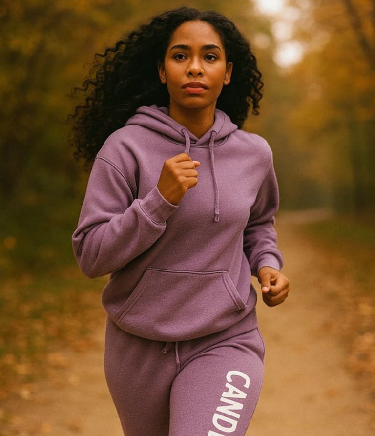 Candee LD'vine out jogging.