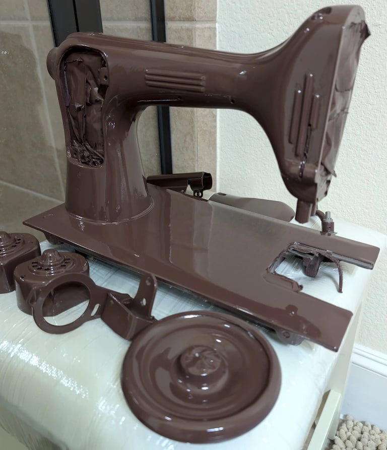 New Home Vintage Sewing Machine New paint
