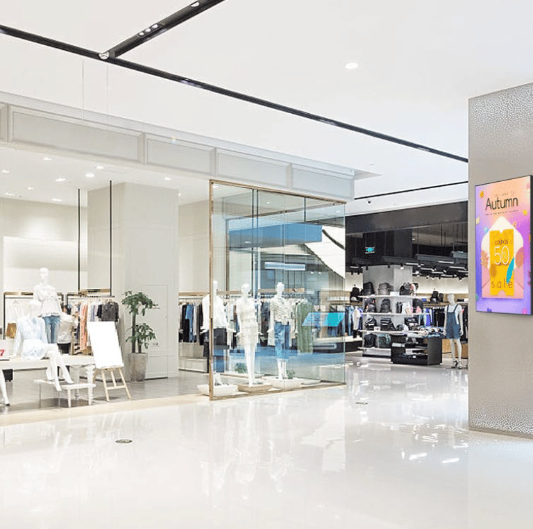 ClaraTech interactive smart digital lightbox display with motion sensors and cloud content managemen