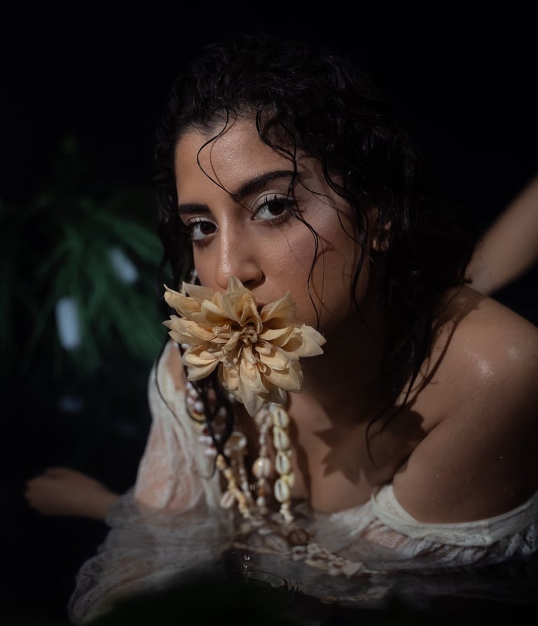 portrait éditorial aquatique femme 