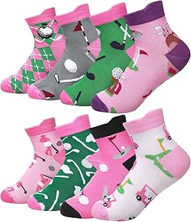 a set of six pairs of socks with golf balls