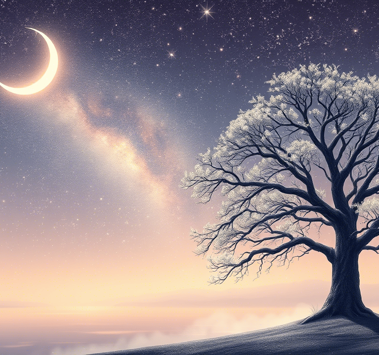 a person sitting on a hill with a tree
