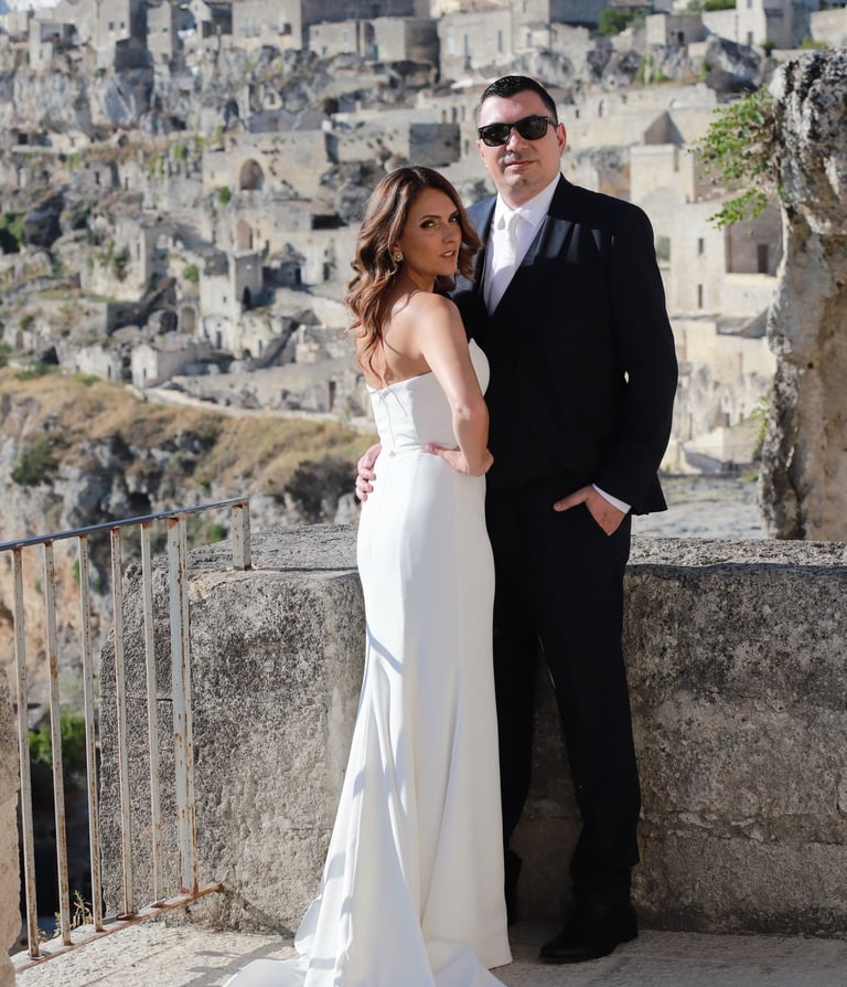 Младоженци заснети от Фотограф Светлана Велинова в Италия