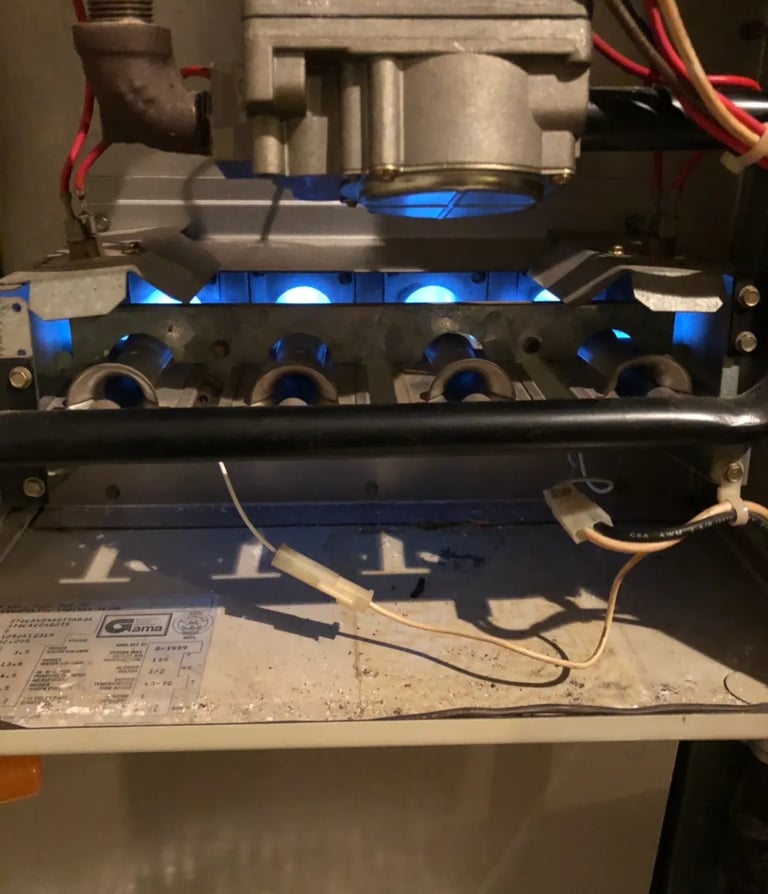 Burner Cleaning Process detailed photo on a Maintenance Service request