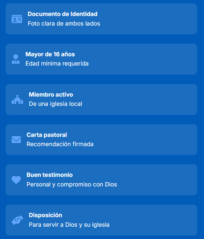 requisitos para ingreso