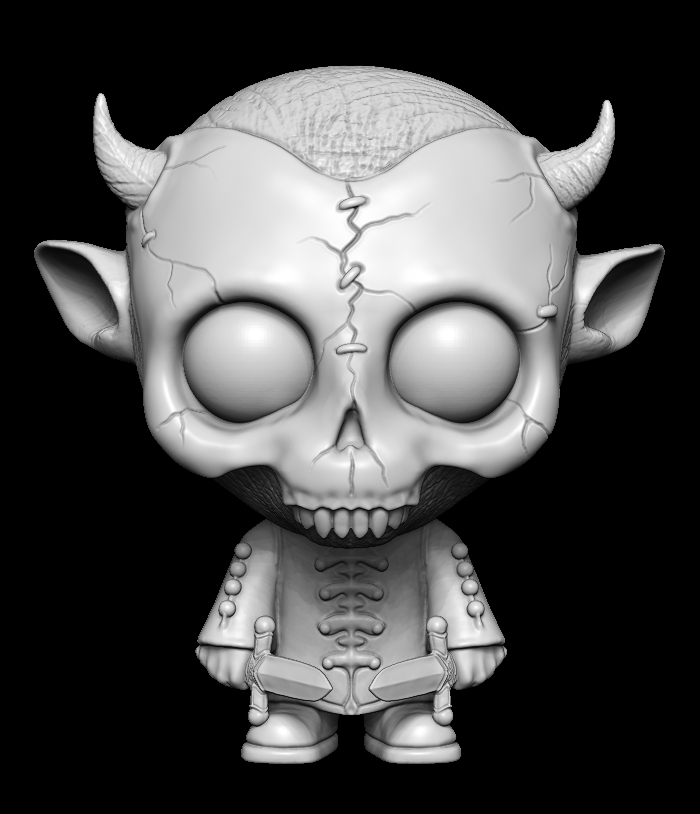 Stylised gothic character sculpture created using detailed 3D sculptural services