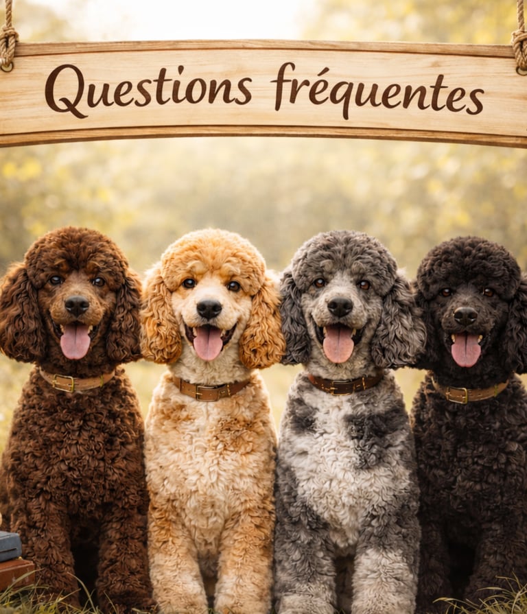 4 caniche royal heureux