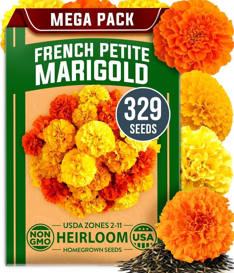HOME GROWN Petite French Marigold Seeds