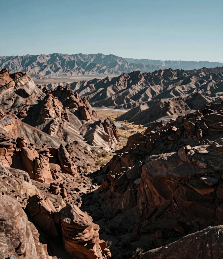 A high-resolution professional photograph of a vast, open valley in Northeast Nevada. The scene shows the Ruby Mountains in the distance, under a clear, bright sky. Rugged elegance with a focus on land potential and clarity.