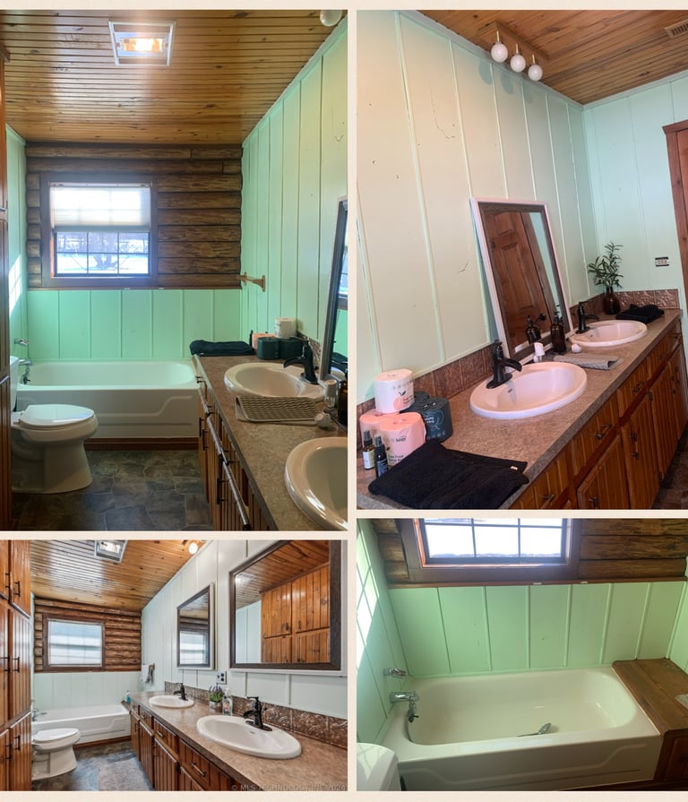 Photo of a main bathroom we redesigned 