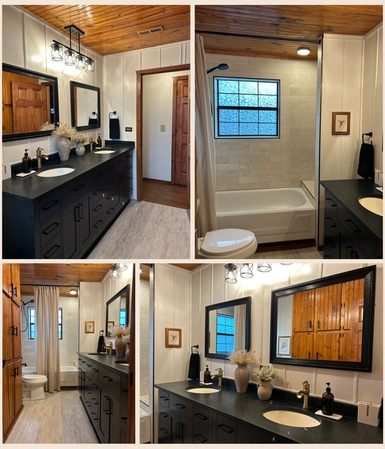 Photo of a main bathroom we redesigned 