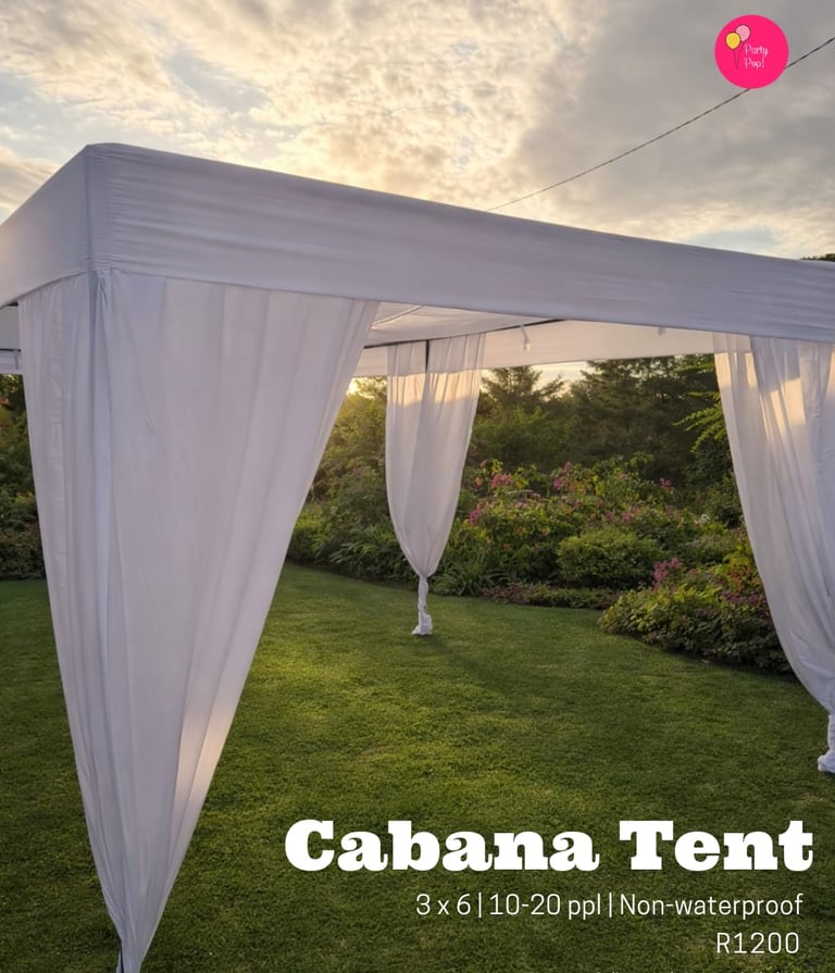 Cabana tent hire in Ballito for kids parties