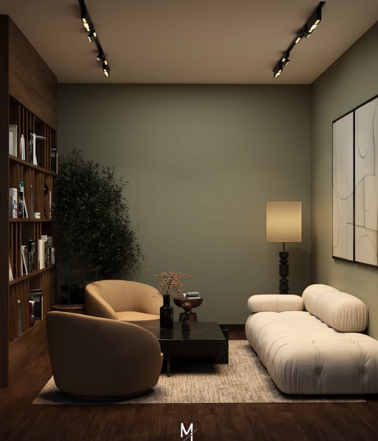 Light toned living room making space feel open and visually expansive