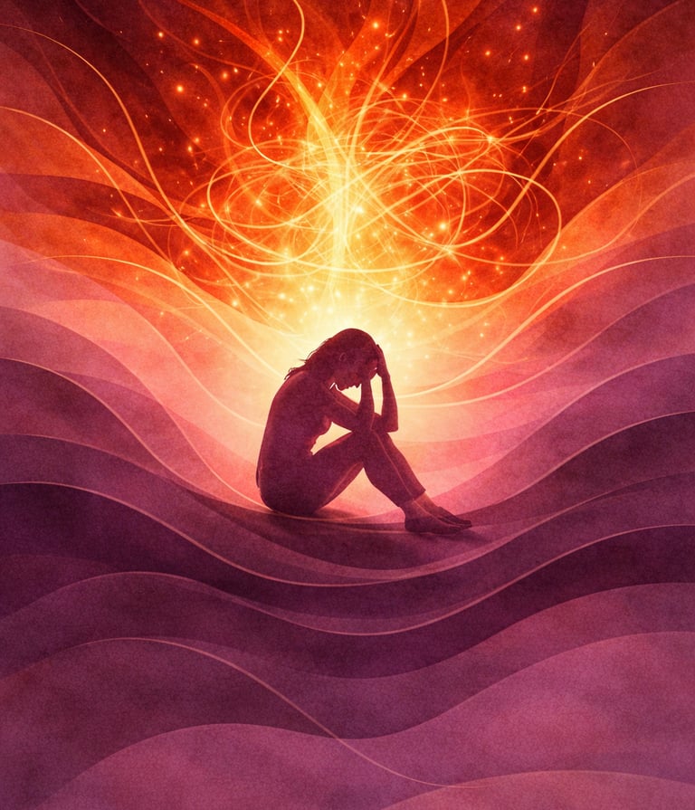 Burn-out après 45 ans chez une femme en période de périménopause.