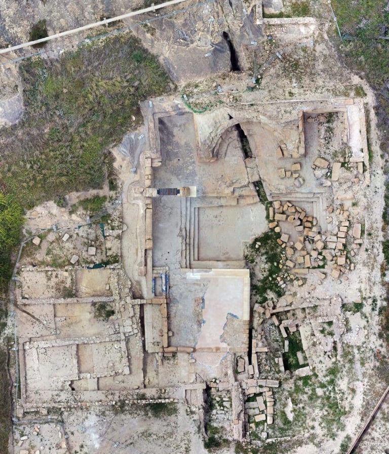 A Roman sanctuary built around a thermal spring, demonstrating the use of these medicinal waters for