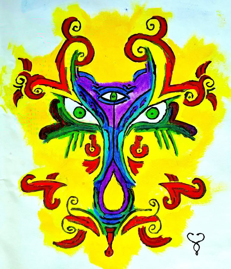 Acrylic on Canvas, guardian keeper