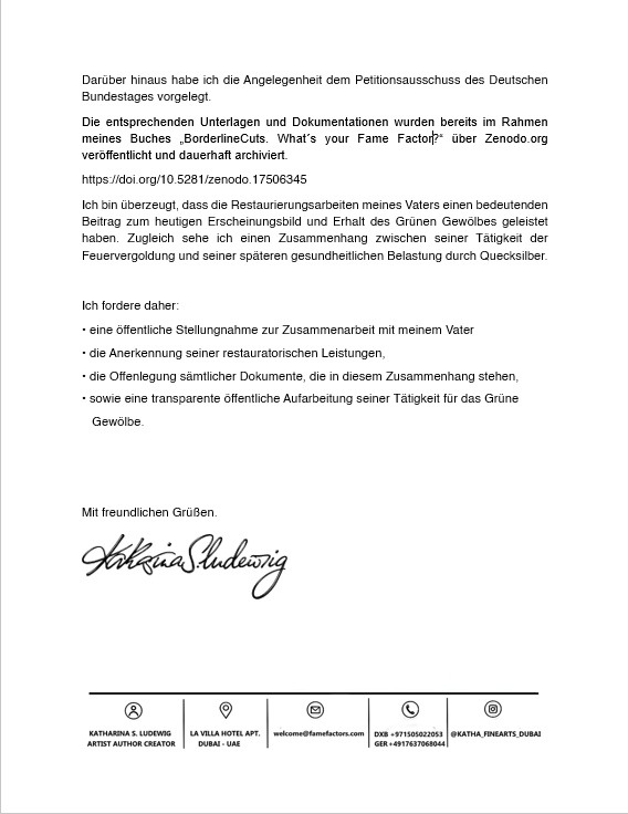 Offener Brief an die Staatlichen Kunstsammlungen