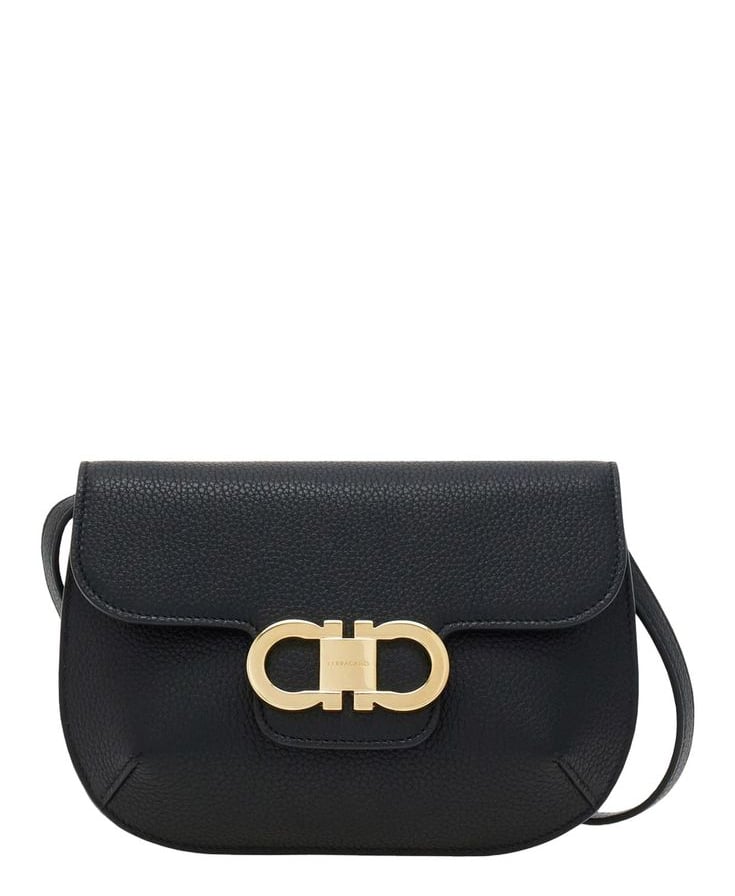 Double Gancio Leather Crossbody Bag