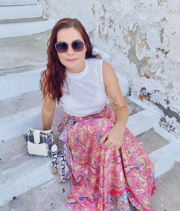 girl sitting on stairs